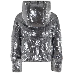 Pailletten Milano Jacke mit Reißverschluss