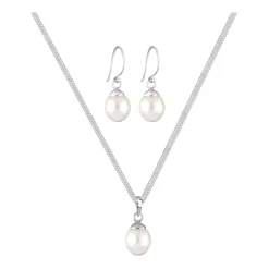 Perlenkette und Ohrring-Set