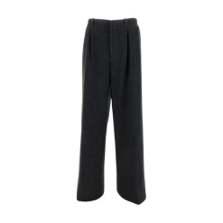Pinstripe Wide Trousers