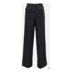 Pinstripe Wide Trousers