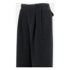 Pinstripe Wide Trousers