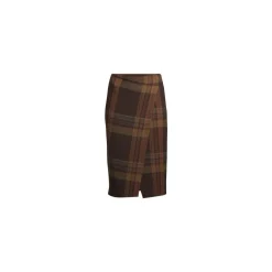 Plaid Wollgemisch-Midirrock