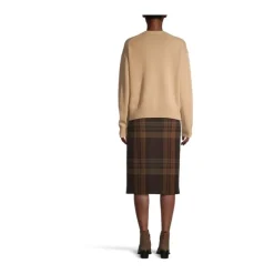 Plaid Wollgemisch-Midirrock