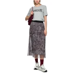 Plissee-Rock mit Leo Print