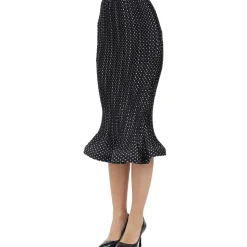 Plissierter Polka Dot Midirock