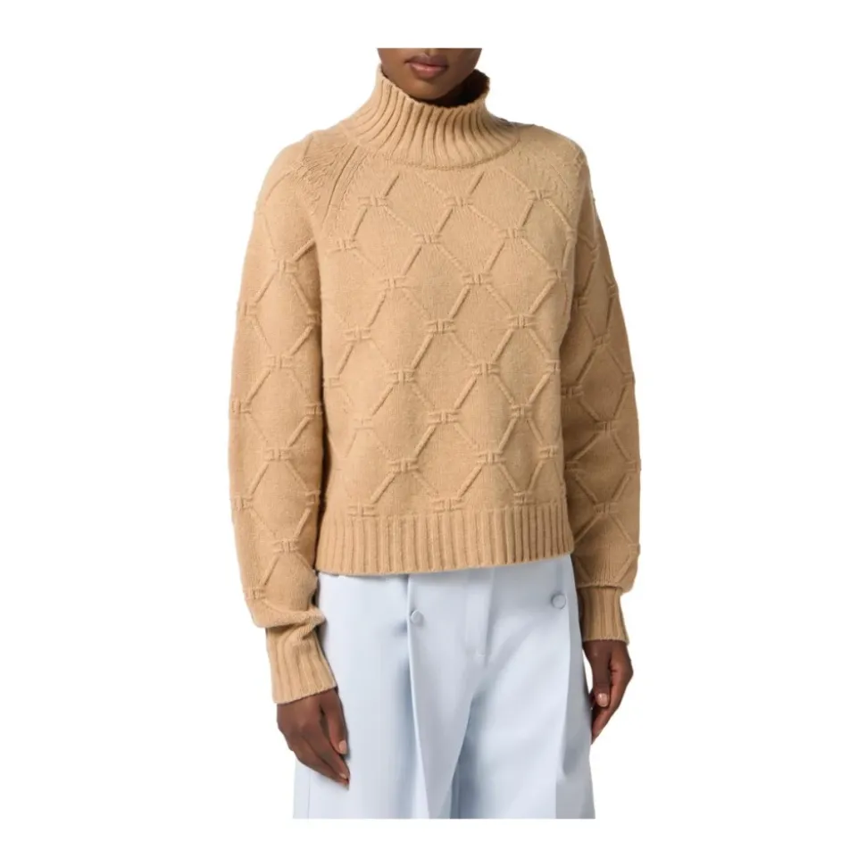 Pullover aus Strickstoff mit Jacquard-Diamanten