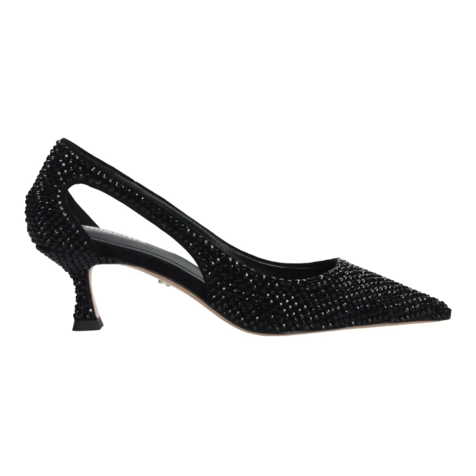 Pumps mit Cutout und Strass