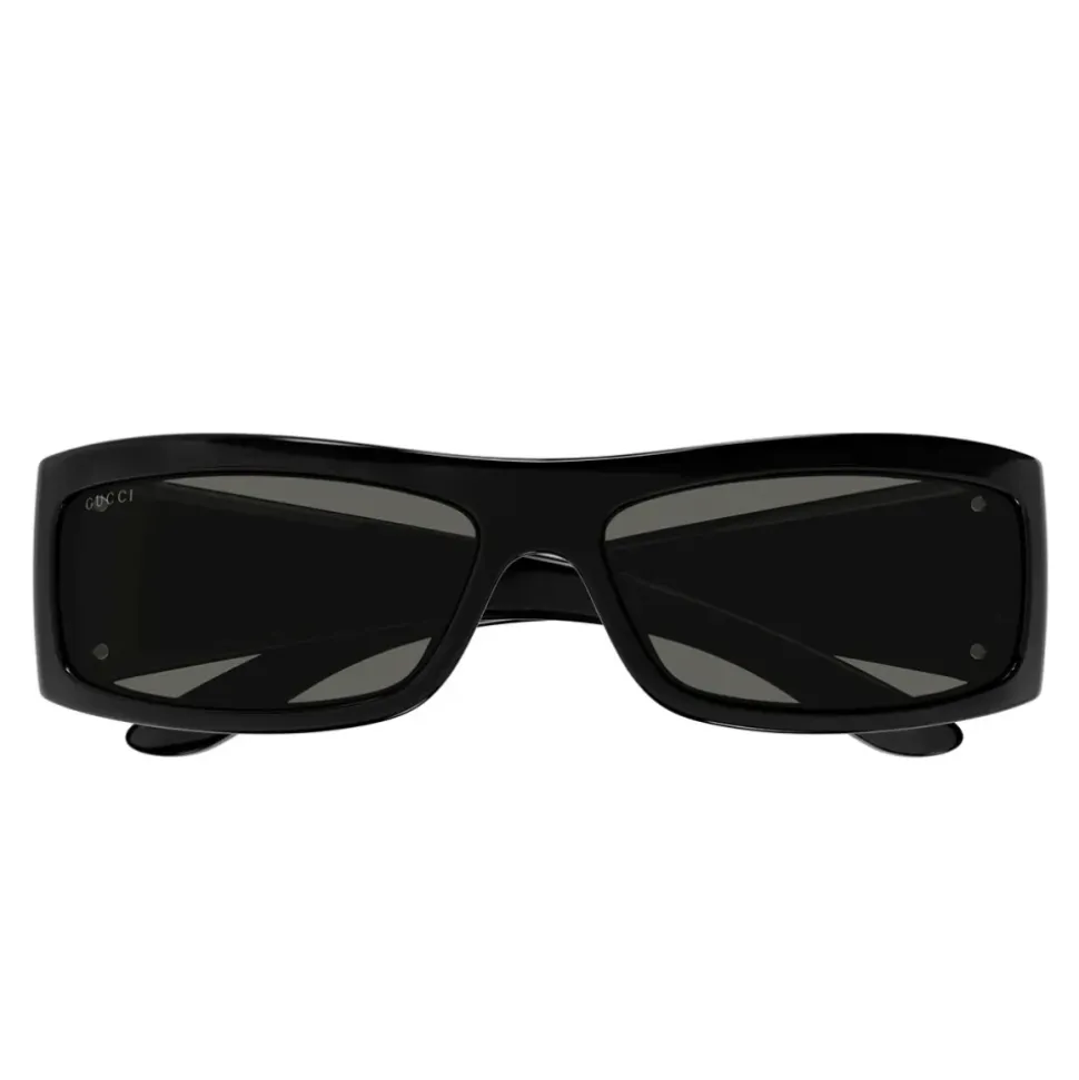 Retro Rechteckige Sonnenbrille mit asiatischer Passform