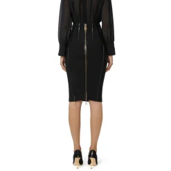 Rock in Neopren mit Korsettdetails