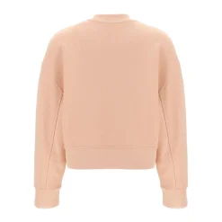 Rosa Pullover mit gesticktem Logo