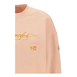 Rosa Pullover mit gesticktem Logo