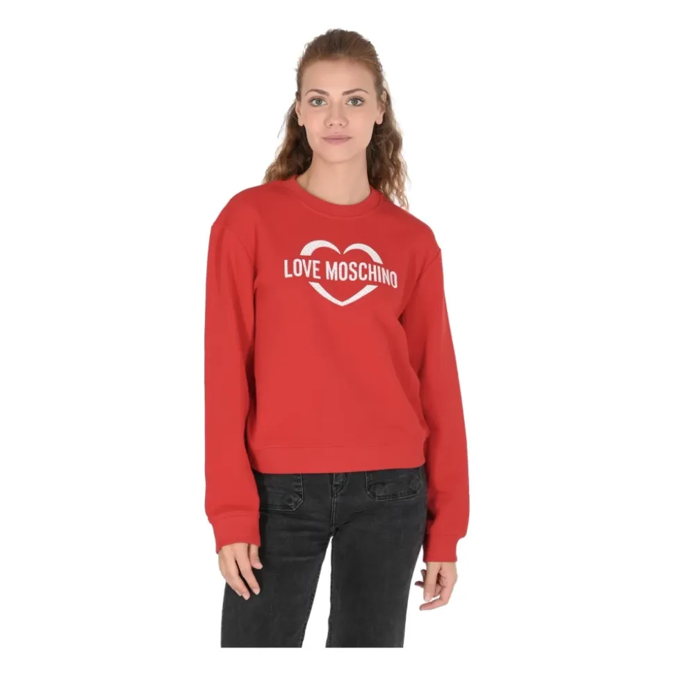 Roter Herz-Logo-Sweatshirt