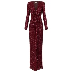 Rotes Teppich Kleid mit Pailletten