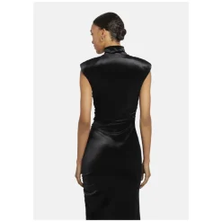 Samt Maxikleid mit Turtleneck