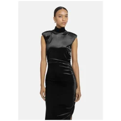 Samt Maxikleid mit Turtleneck