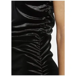 Samt Maxikleid mit Turtleneck