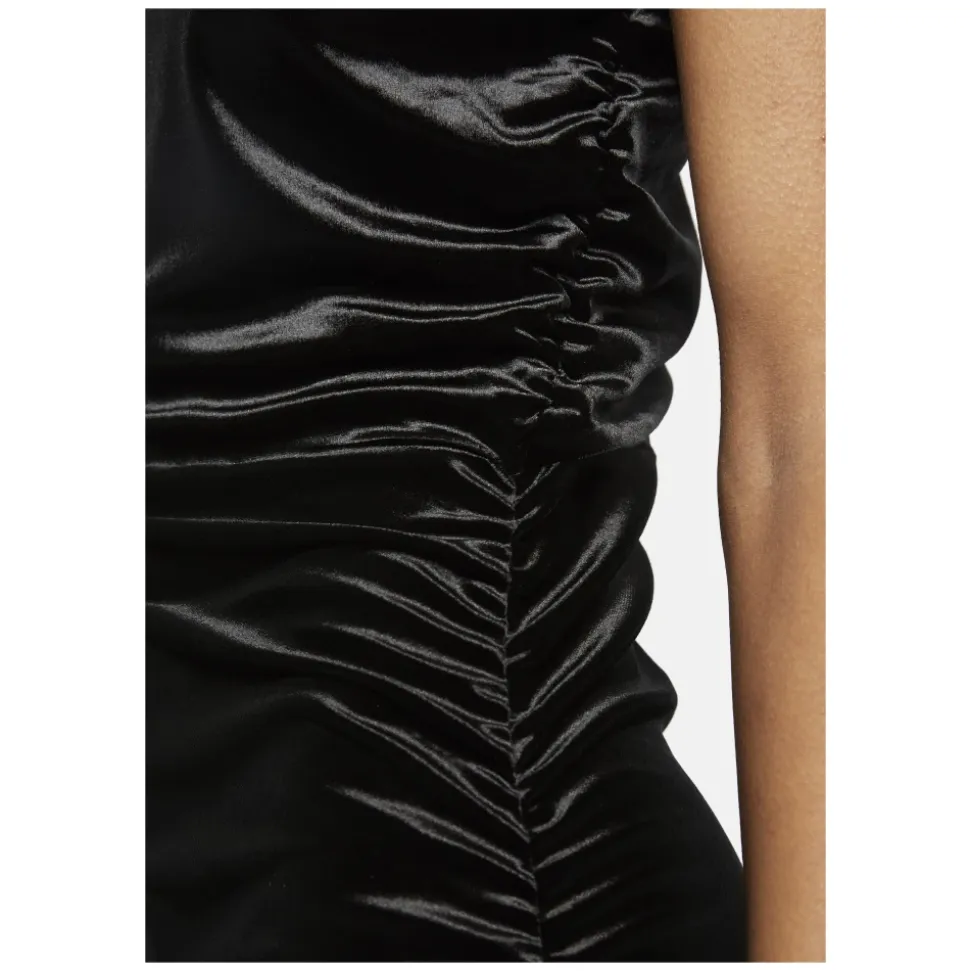 Samt Maxikleid mit Turtleneck