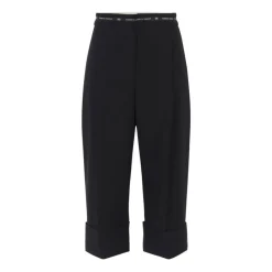 Schwarze Bermuda-Shorts mit maßgeschneidertem Bund