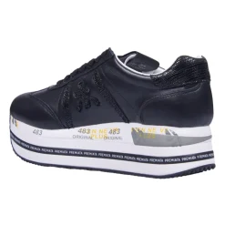 Schwarze Beth-Modell Plateau-Sneaker
