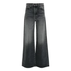 Schwarze Denim-Wide-Leg-Jeans