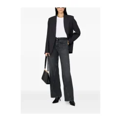 Schwarze Gewaschene Panel Jeans
