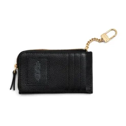Schwarze Leder Geldbörse Accessoires AW25