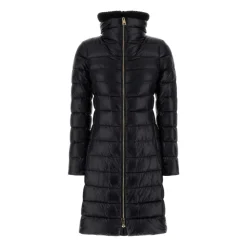 Schwarze Nylon Daunenjacke für Männer