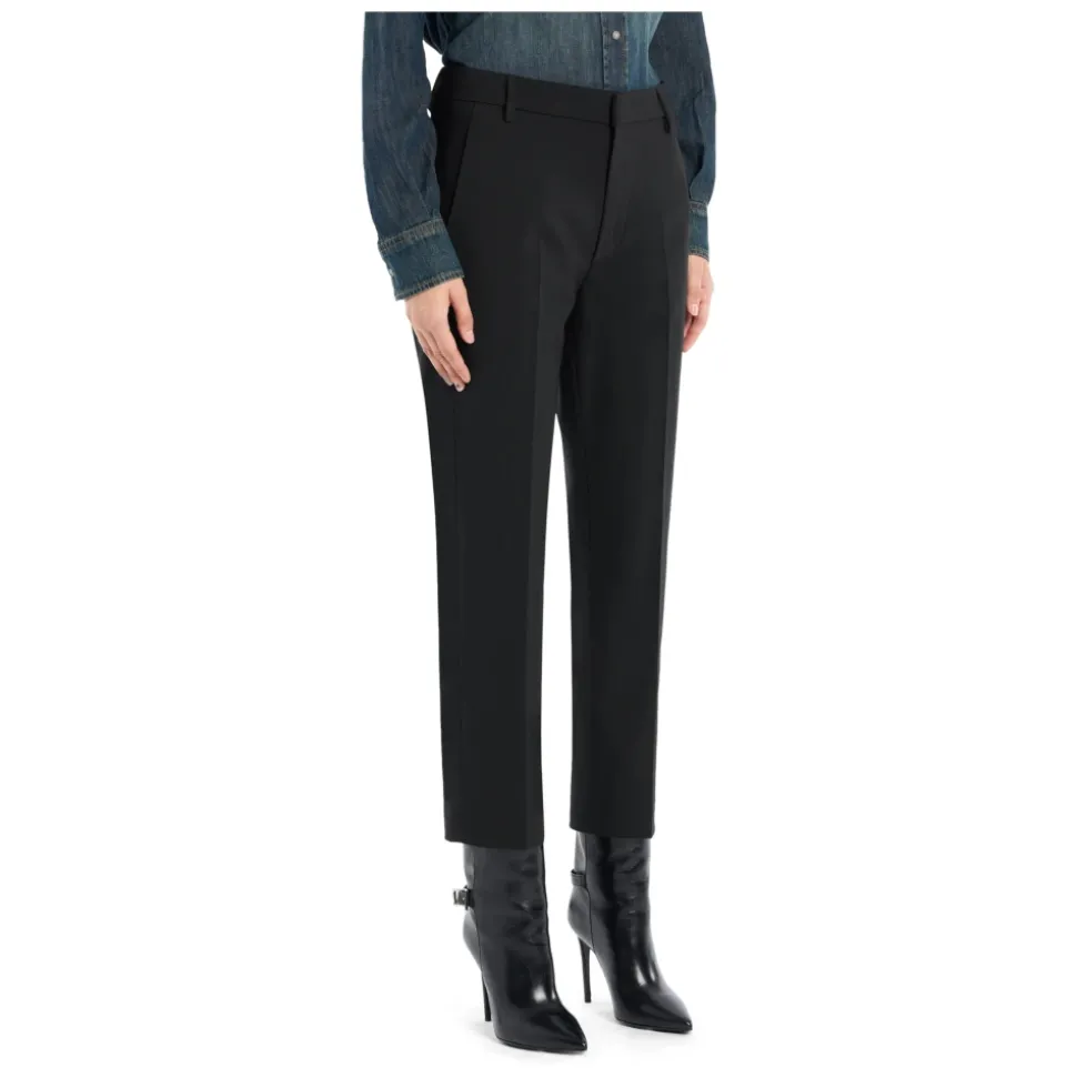Schwarze Reißverschluss Hose