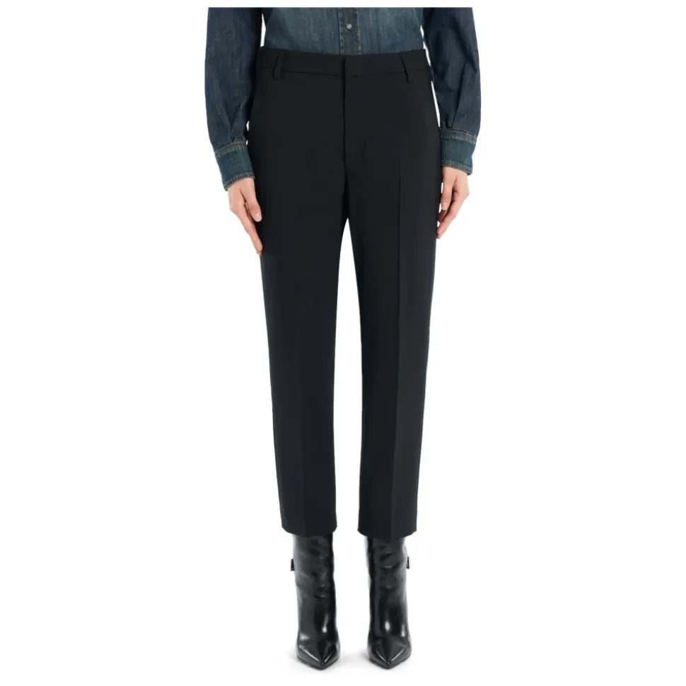 Schwarze Reißverschluss Hose