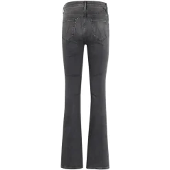 Schwarze Weekend-Jeans mit Taillenschlaufen