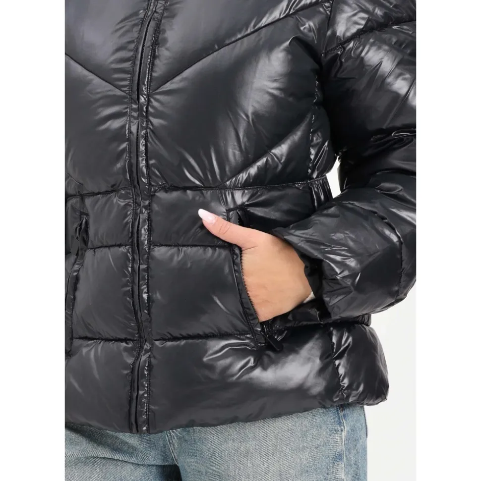 Schwarze Winter Daunenjacke