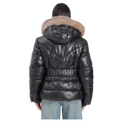 Schwarze Winter Daunenjacke