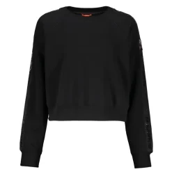 Schwarzer Cropped Pullover Weiches Material