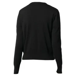 Schwarzer Gepolsterter Cardigan mit Logopatch