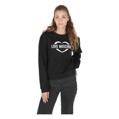 Schwarzer Heart Logo Sweatshirt LS23