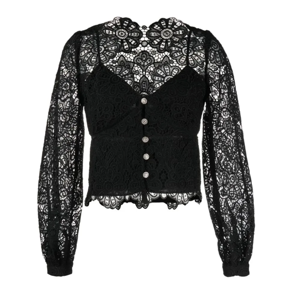 Schwarzer Maxi-Strickrock
