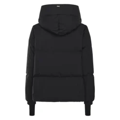 Schwarzer Piumino Mantel für Frauen