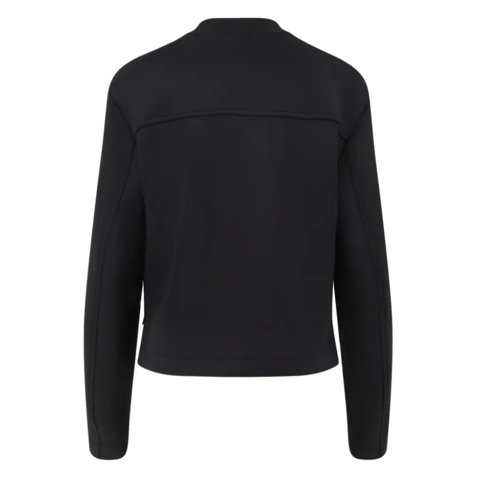 Schwarzer Pullover mit Asymmetrischem Saum