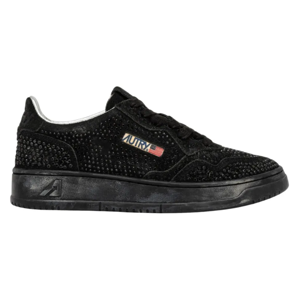 Schwarzer Strass-Sneaker