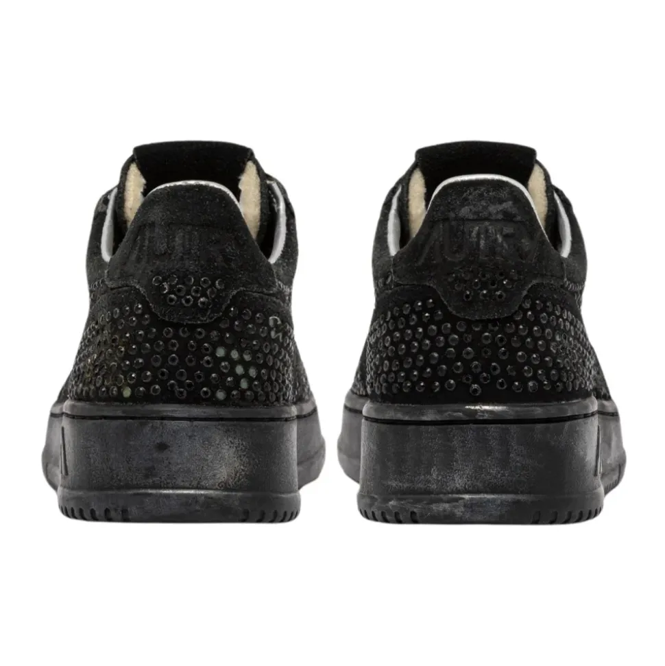Schwarzer Strass-Sneaker