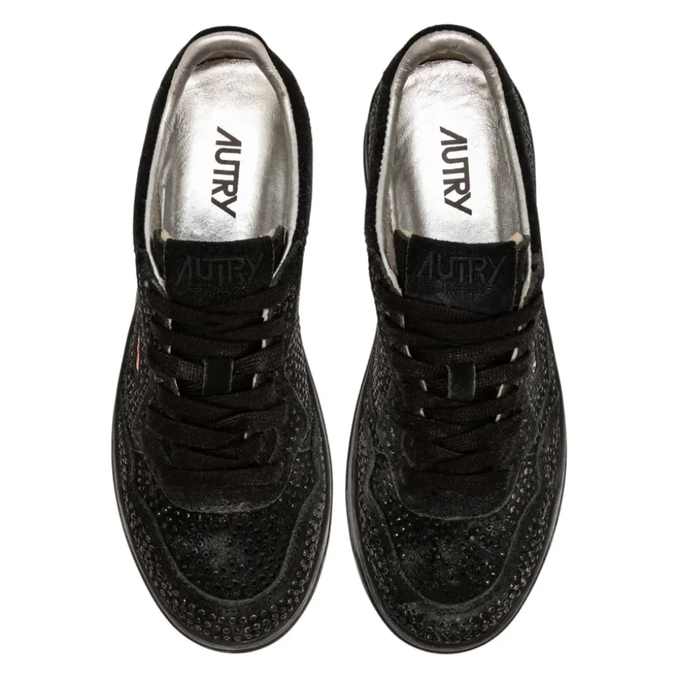 Schwarzer Strass-Sneaker