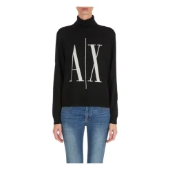 Schwarzer Wollpullover