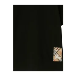 Schwarzes Jersey T-Shirt mit Rundhalsausschnitt