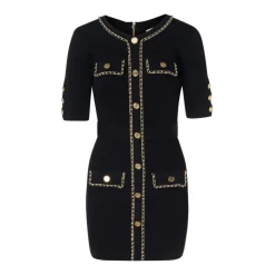 Schwarzes Strickkleid