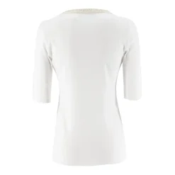 Sequin Rippen T-Shirt aus Baumwolle
