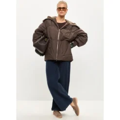 Shearling-Kragen Puffer Jacke