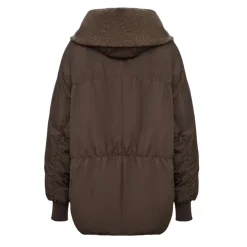 Shearling-Kragen Puffer Jacke