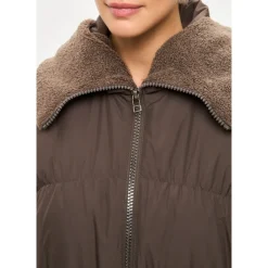 Shearling-Kragen Puffer Jacke