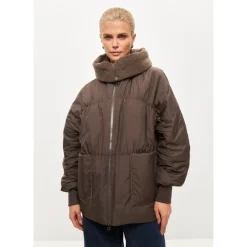 Shearling-Kragen Puffer Jacke