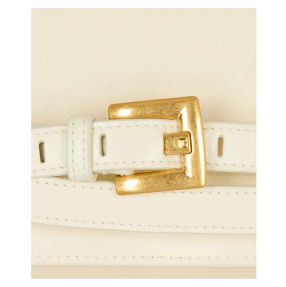Shuffle Brieftasche aus geknittertem Leder mit Kette